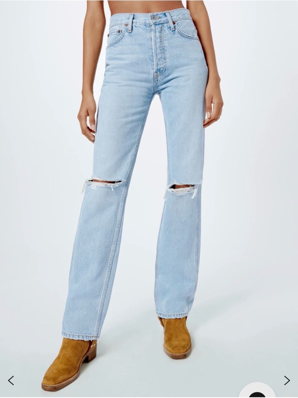RE/DONE High Rise Loose Bleach Destroy (26)